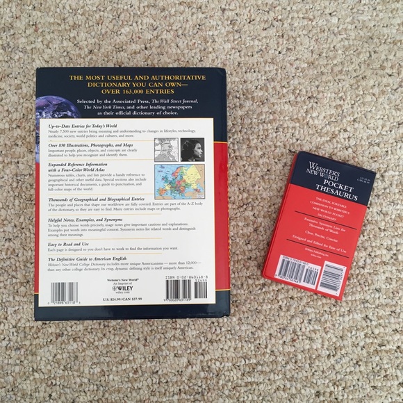 Webster Dictionary & Pocket Thesaurus Set - Picture 2 of 7